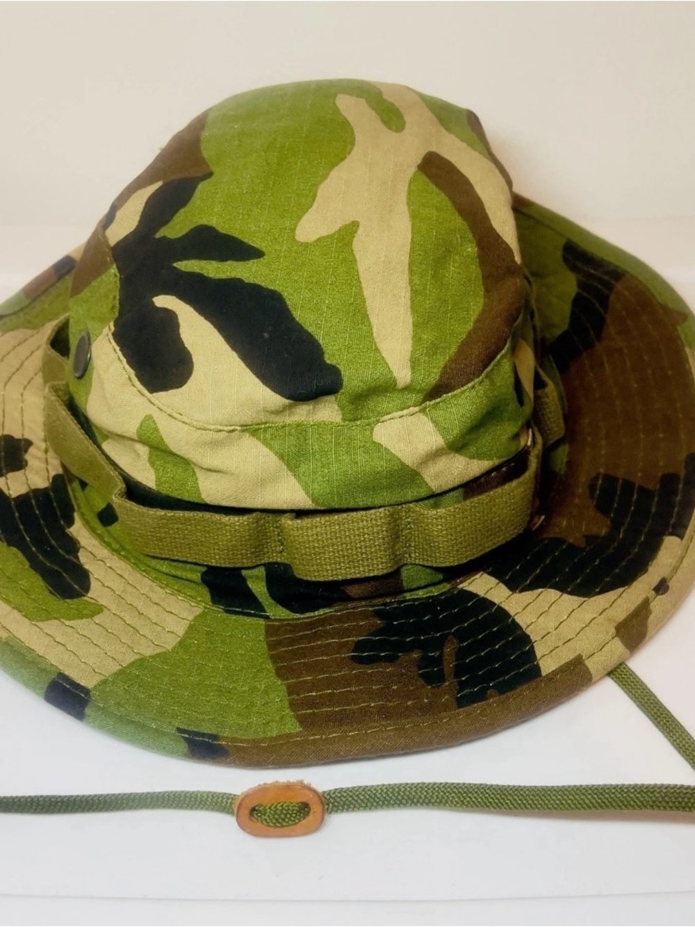 US Military Boonie Bucket Hat Cap Size 7 Camouflage Green Hot Weather